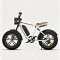 Blanco-Bicicleta eléctrica estilo motocicleta M20